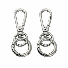 TANJUN Key-Chain with Quick-Release Spring Clip Keyrings - Car Keychain for Men or Women.bags,Purses (Silver)