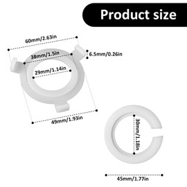 E27 to E14 Lamp Shade Reducing Ring, 10 Pack Lamp Shade Adapter Ring 2 Styles Lamps Shades Rings Lampshade Adapter Rings Light Fixtures Replacement Converter Reducer Fitting
