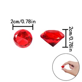 Acrylic Diamond, 20MM Multicolor Crystal Diamond Pirate Gem Table Scatter Confetti Crystal for Table Decorations, Party, Wedding Decoration(100 Pcs)