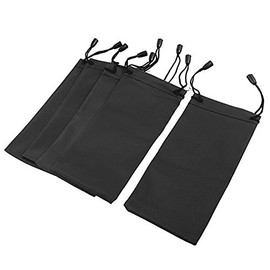 esowemsn 10pcs Black Soft Drawstring Microfiber Sunglasses Glasses,Cell Phone Gadgets Accessories Sleeve Pouch Bag Best for Cleaning, Protection and Storage