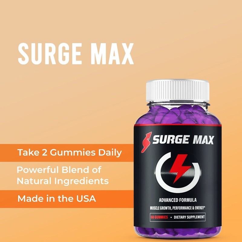 (3 Pack) Surge Max Gummies, SurgeMax Performance Support