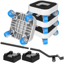 New Upgrade Furniture Sliders, Furniture Movers with Wheels, Furniture Lift Mover Tool Set with 360° Rotatable Wheels, Furniture Dolly for Moving Heavy Duty Sofa, Bed, Load Capacity Up to 750lb