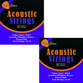 Acoustic Guitar Strings x 2 Coban Guitars SCG2 Acoustic PHOSPHORUS BRONZE strings wound ball end 12-52