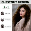 Champú Teñir Cabello Castaño Oscuro Instantáneo Tinte Base Hierbas Cubrir