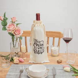 RF&CM Funny Retirement Gift Wine Bags for Women Men - Humorous Gifts for Retired Coworkers - Unique Wine Bags with Funny Saying - Happy Retirement Gifts 2023 - I Can Wine All I Want