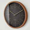 INTERFORM INC. Blindhef CL-3354BK Interform Wall Clock, Leather, Black, Radio