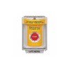 SS2231PO-EN STI Yellow Indoor/Outdoor Flush Turn-to-Reset Stopper Station with EMERGENCY