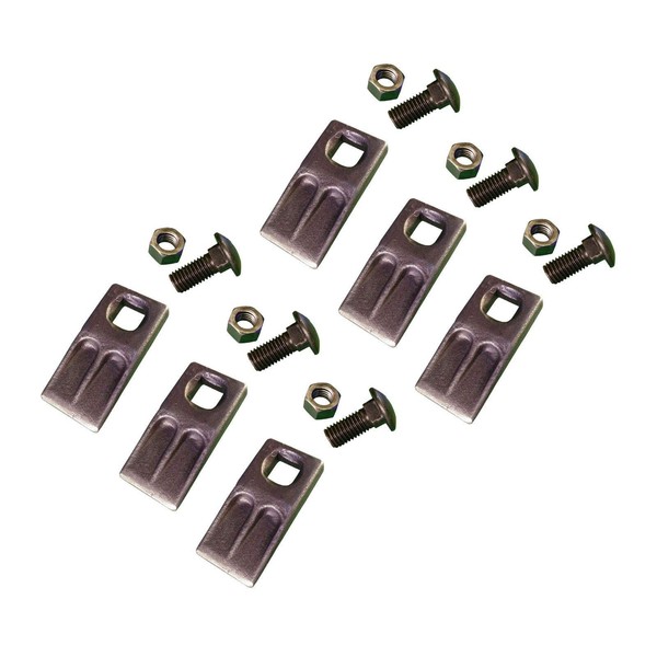 6 - Square Hole Replacement Auger Teeth w/Hardware - SQ58-58PB,
