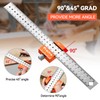 Carpenter Square Tool, Preciva Combination Square 12 Inch/300mm, 45 90
