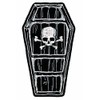 Coffin Skull Bones Dead Man Jacket Vest Back Patch [11.0