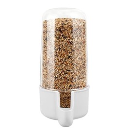 Dispensador agua para pájaros, alimentador automático para pájaros en jaula pájaros, contenedor para beber pájaros que facilita la alimentación los pájaros, accesorios jaula para pájaros, para loros, periquitos, cacatúa, amantes los pájaros, color blanco