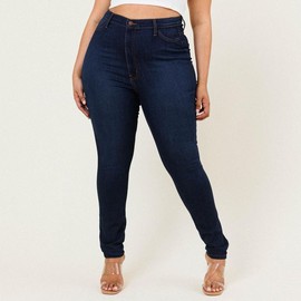 Talia Skinny Fit Jeans (Plus Size) - Size: 3X, Color: Dark Stone