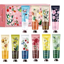10pack hand cream for Dry Hands, Natural Mini Hand Lotion with Plant Scents, Birthday Gifts for Appreciation Gifts 30ml