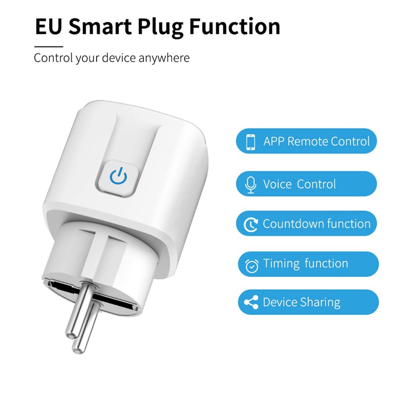 Smart Plug WiFi Socket: 16 A WiFi Smart Plugs with