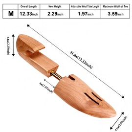 Cedar Space Wooden Shoe Stretcher Tree, 6.5-14 Sizes Cedar Wood Shoe Trees,1PC Shoe Stretcher for Men, Sneakers,Boots