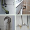 6Pcs Snap- in Faucet,Water Pipe,Wall Hole, Wall Hole,Ugly Cover (Stainless