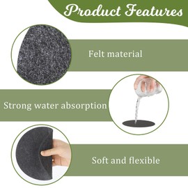 Plant Coasters, 6 PCS 3 Sizes Round Plant Saucers Felt Plant Mat Reversible Fabric Coaster Mat Absorbent Waterproof Plant Pot Saucers for Gardening Indoors Outdoor Pots, DIY Craft Supplies(4”, 6”, 8”)