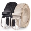 TANGCHAO 2 Pieces Fabric Belt, Stretch Belt, Elastic Braided Belt,