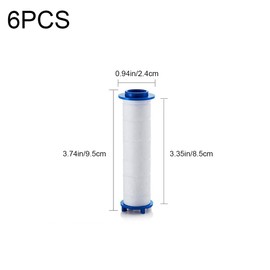 6 Pcs Shower Head Filter Cartridges Pp Cotton Replacement Filter Cartridges Universal Handheld Shower Filter for Hard Water Elements for Reverse Osmosis Particle Filtration Shower Head Filters(3.7 in)