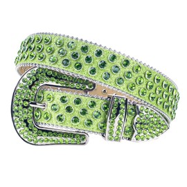 MUKINGBELTS Men Women Rhinestone Belt Luxury Strap Leather Sparkle Studded Belts Western Bling Bling Diamond Cowboy Belts