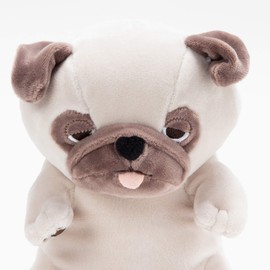 Liv Heart 68227-32 Premium Nemu Nemu Animals Sitting Body Pillow, Hana the Pug, Size S (Total Length: Approx. 7.1 inches/18 cm), Fluffy, Plump