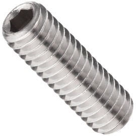 316 Stainless Steel Set Screw, Hex Socket Drive, Cup Point, Meets ASME B18.3/ASTM F880, 3/16" Length, #10-32 Threads (Pack of 100)