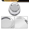 CNNELL 4pcs Push Through Chrome Wheel Center Caps Fit 3.18"