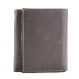 Li Trifold Wallet for Men - Top grain genuine Leather Wallet with 1 ID window, 8 cards, 2 inner slots, 1 zipper & 1 front, 2 cash pockets - Clean stitching Mens Trifold Wallet (Brown)