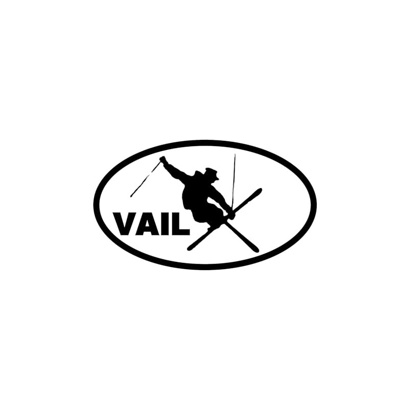 CafePress Vail Skier Oval Sticker Oval Car Bumper Sticker