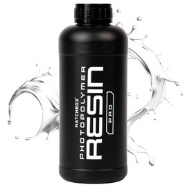 HATCHBOX 8K 3D Printer Resin Pro, High Precision Low Odor UV Curing 405nm Photopolymer 3D Printing Resin Liquid for LCD DLP Printing, 1000g Clear