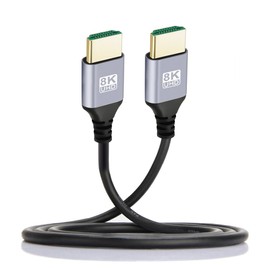 cablecc High Speed Ultra Thin HDTV HDMI 2.1 Cable Male to Male 8K 4K Hyper Super Flexible Slim Cord Type-A for Computer HDTV 1M