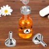 5 Gold-Colored Partition Funnels, Multi-Functional Mini Metal Funnels, Strong And