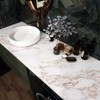 Wallercity White/Gold Marble Contact Paper for Counter Tops Vinyl Waterproof