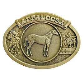 Indiana Metal Craft Appaloosa Horse Solid Brass Belt Buckle IMC-Retail