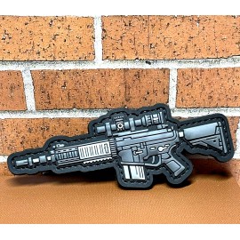 Unbranded Assault Rifle Tactical PVC Gun Patch, A15 Gun Morale Patch Hook Backed
