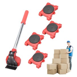 Furniture Moving Helper, Load Capacity 882.1 lbs (400 kg), Moving Carrier, 360° Rotation, Light Carry Dolly, Dolly, Caster with Brake, Moving, Anti-Slip Putting Included, Light Carry, Mini Dolly, Set