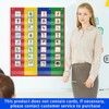4 Column Hanging Pocket Chart for Classroom Heavy Duty Clear