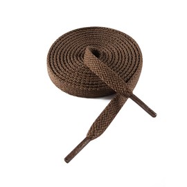 VSUDO 71" Flat Brown Long Shoe Laces for Sneakers, Shoelaces for Sneakers, Replacements Shoe Strings for Women or Men (1 Pair-Brown-180CM)