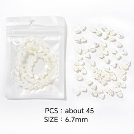 Shell Beads for Jewelry Making,Loose Beads for DIY Bracelet Necklace Jewelry Making, White Shell Strands Loose Beads for Jewelry Craft Making
