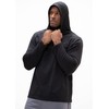 DEVOPS Men's Fleece Thermal Workout Hoodie (Black/Navy, 2X-Large)