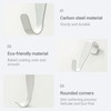 12 door hooks, carbon steel back hanging hooks, suitable for