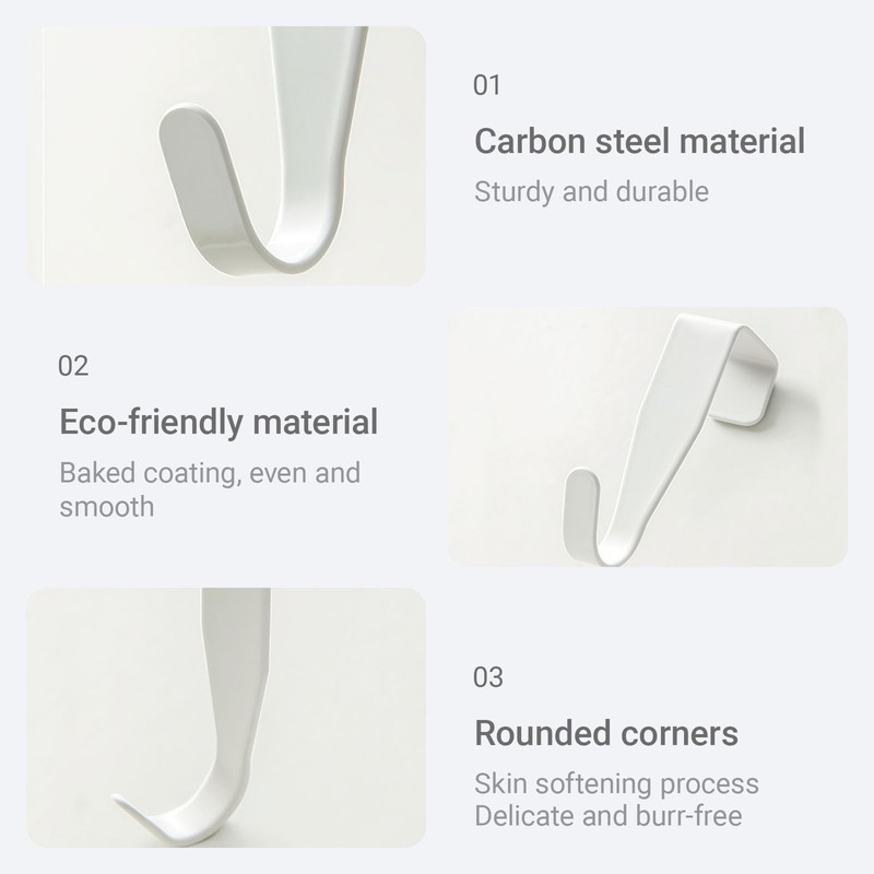 12 door hooks, carbon steel back hanging hooks, suitable for
