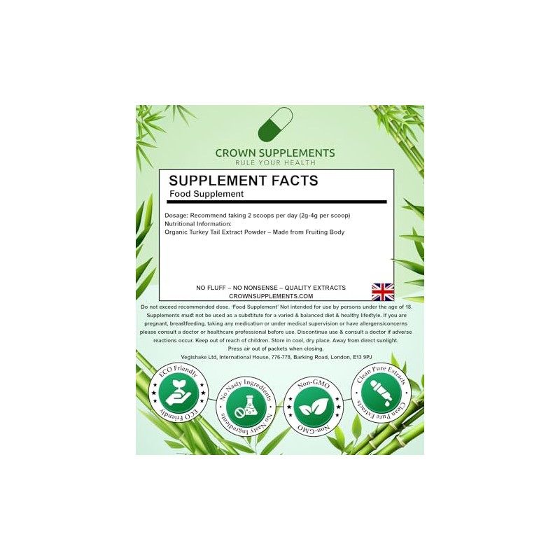 Organic Mushroom Polysaccharides Immune Vegan (250g)