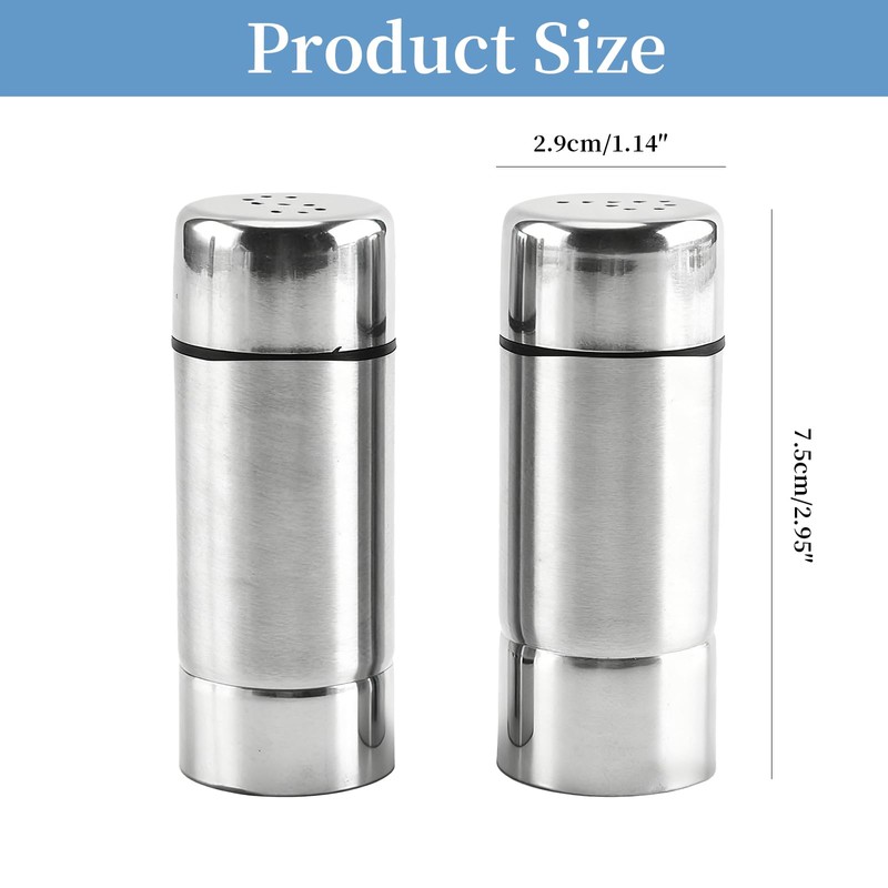 Pack of 2 Mini Salt and Pepper Sets, Salt and