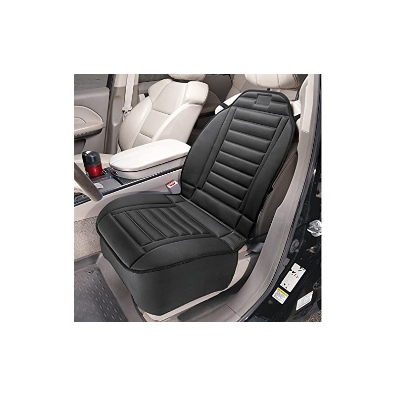 Collections Etc Black Comfy Car Seat Cushion with Straps