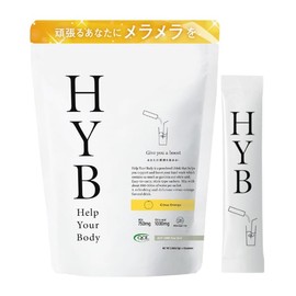 HYB Help Your Body Exercise Drink Garcinia Extract Citric Acid Ginger Extract Fujin Extract Stick Type Drink Dissolved in Water Citrus Orange Flavor
