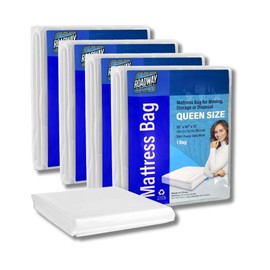 Heavy-Duty Mattress Bags for Moving or Storage Twin Size - 5 Mil Thick Plastic Cover - Reusable Storage Solution - Premium Bed Protector (4, Queen)