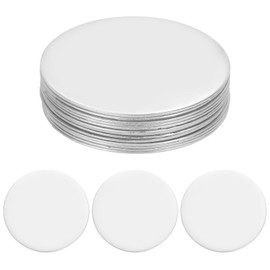 sourcing map 10Pcs Stainless Steel Disc Blank Stamping Tag Engraved Stainless Steel Round Charm Pendant 1.3mm(T) 45mm/1.77" for Pendant Bracelet Necklace Jewelry Making Earring