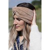 styleBREAKER women velvet-look headband with twist knot, hairband 04026040, Colour:Light
