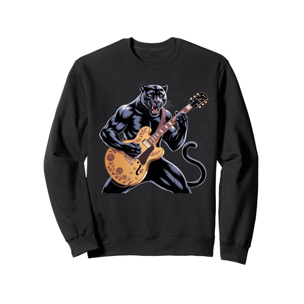 Kids Black Panther Playing Guitar Rock Star Rock and Roll